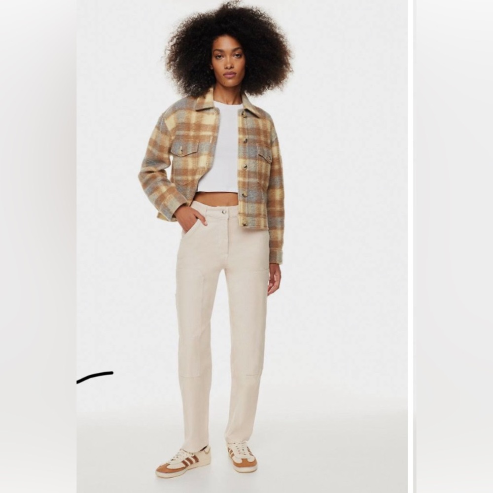 Wilfred Cropped Ankle Pants in Light Beige